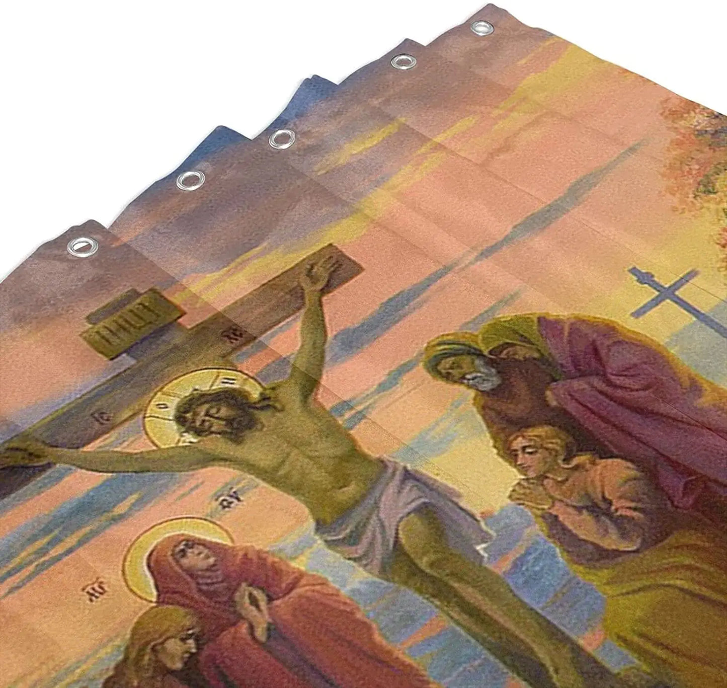 Bible Verse Shower Curtain Icon Painting