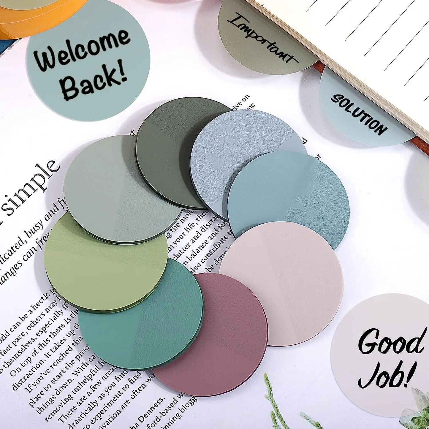 160pcs Round Transparent Waterproof Adhesive Dots Transparent Sticky Notes Markers