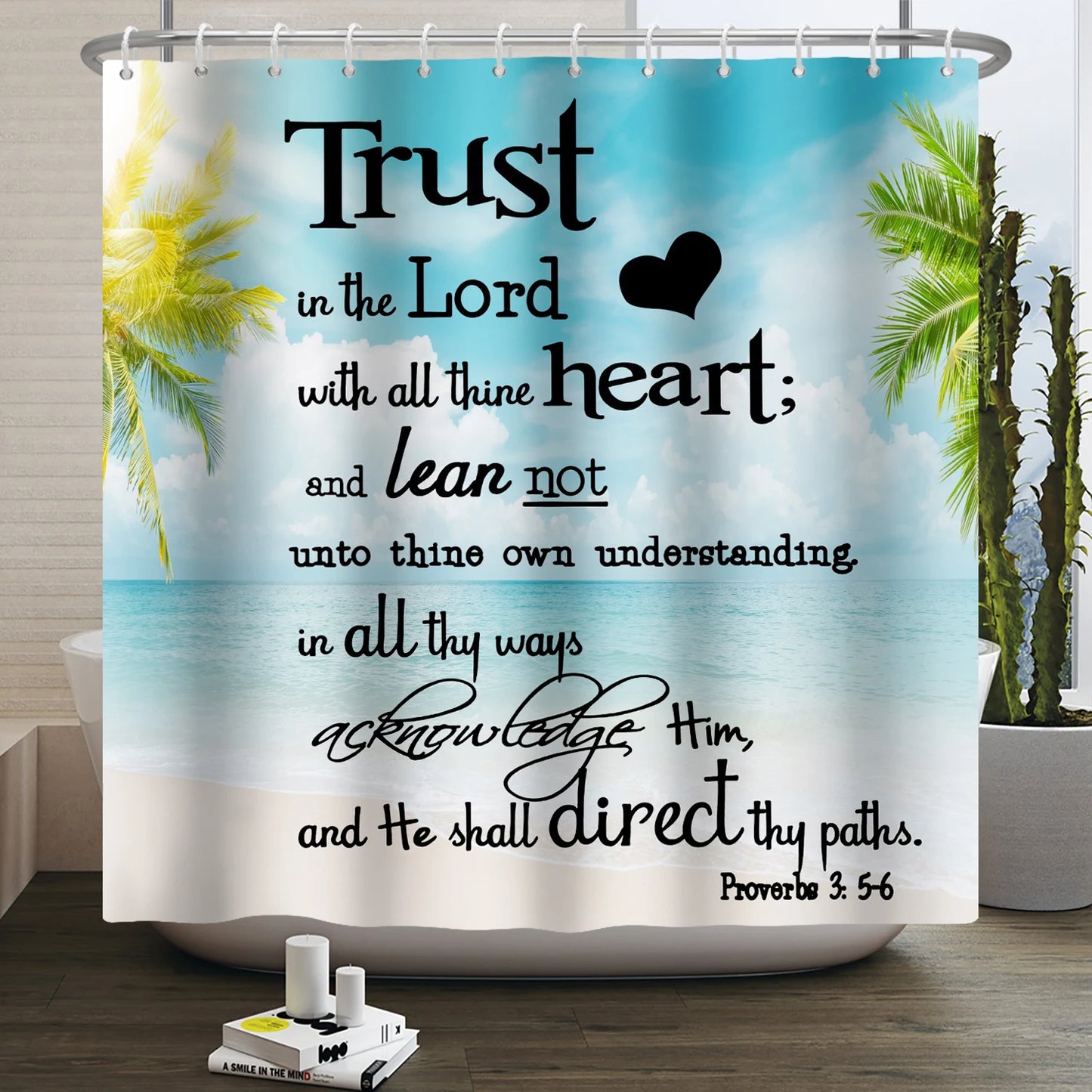 Bible Verse Shower Curtain