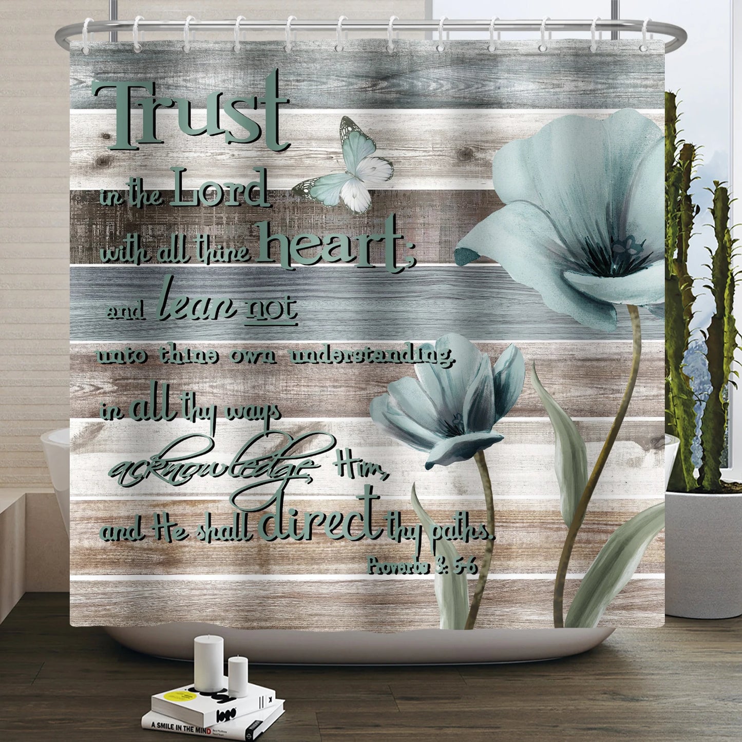 Bible Verse Shower Curtain
