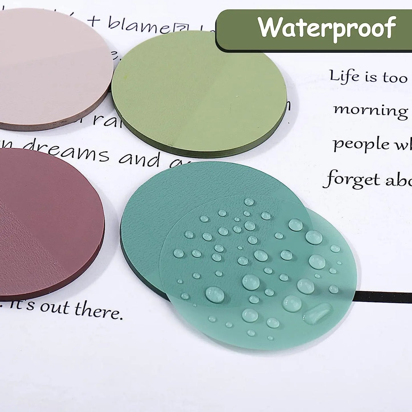 160pcs Round Transparent Waterproof Adhesive Dots Transparent Sticky Notes Markers