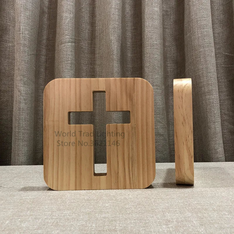 LED wooden cross