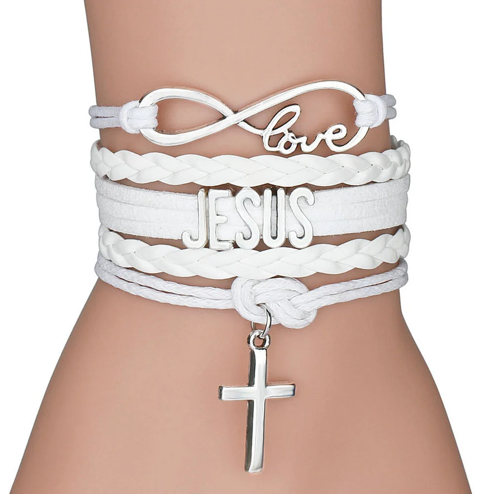 Jesus Lederarmband