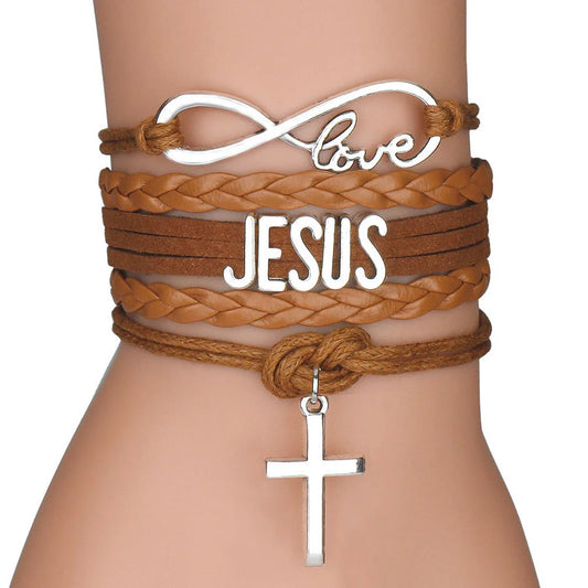 Jesus Lederarmband