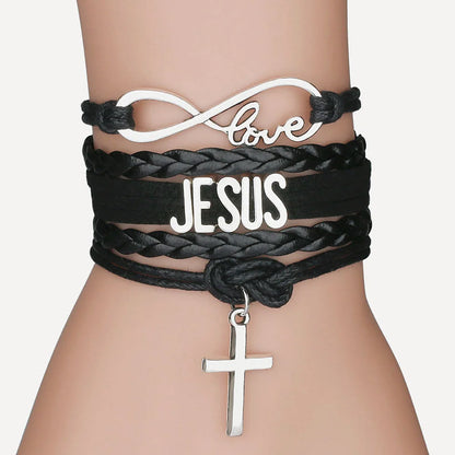 Jesus Lederarmband